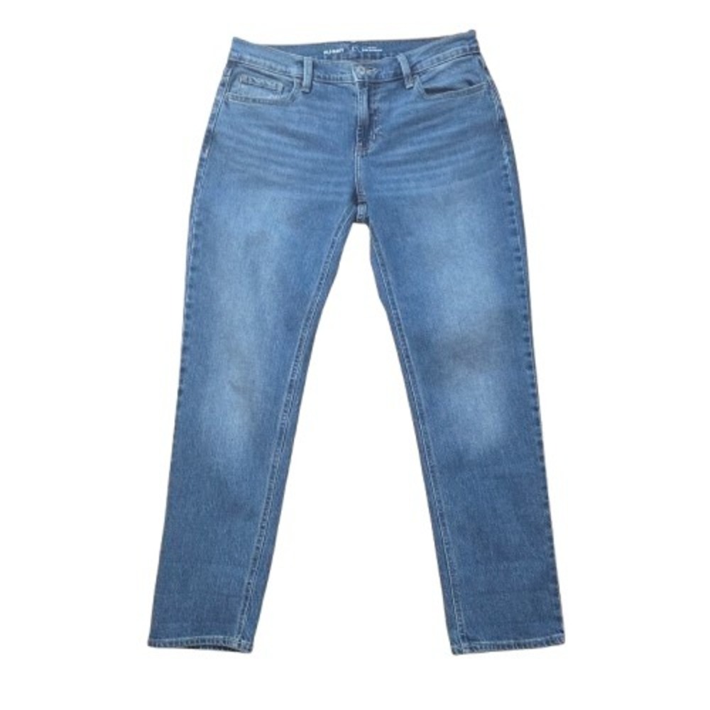 Old Navy Jeans Size 6P Petite Boyfriend Mid Rise Medium Wash Blue Denim